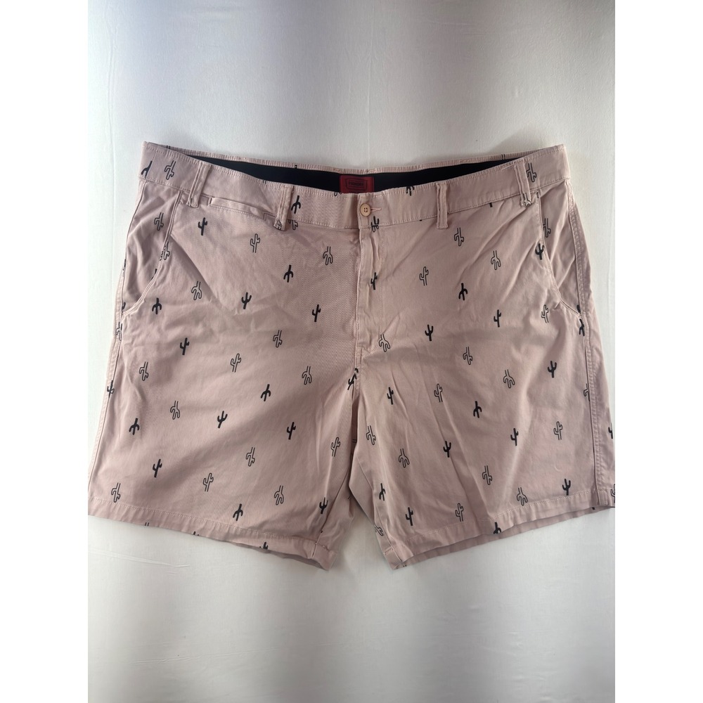 Foundry Supply Co Mens size 54 Pink Cactus Embroidered Chino Shorts Stretch Flat